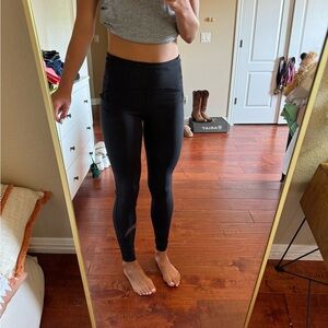 Lululemon leggings with pockets, size 8, black